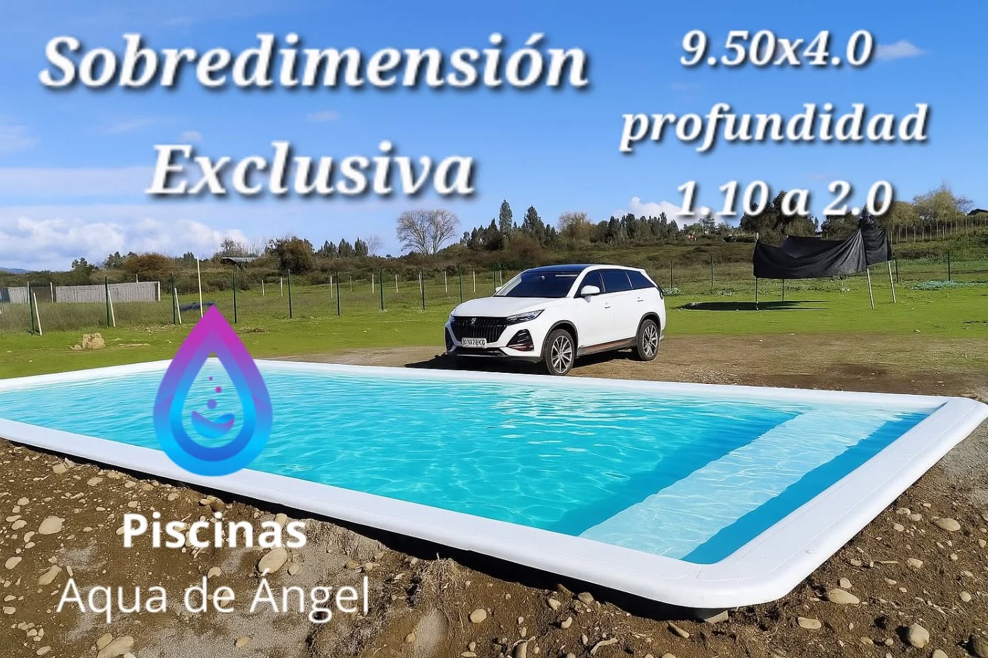 Sobredimensión exclusiva de Piscinas Aqua de Angel en Proyecto referencial