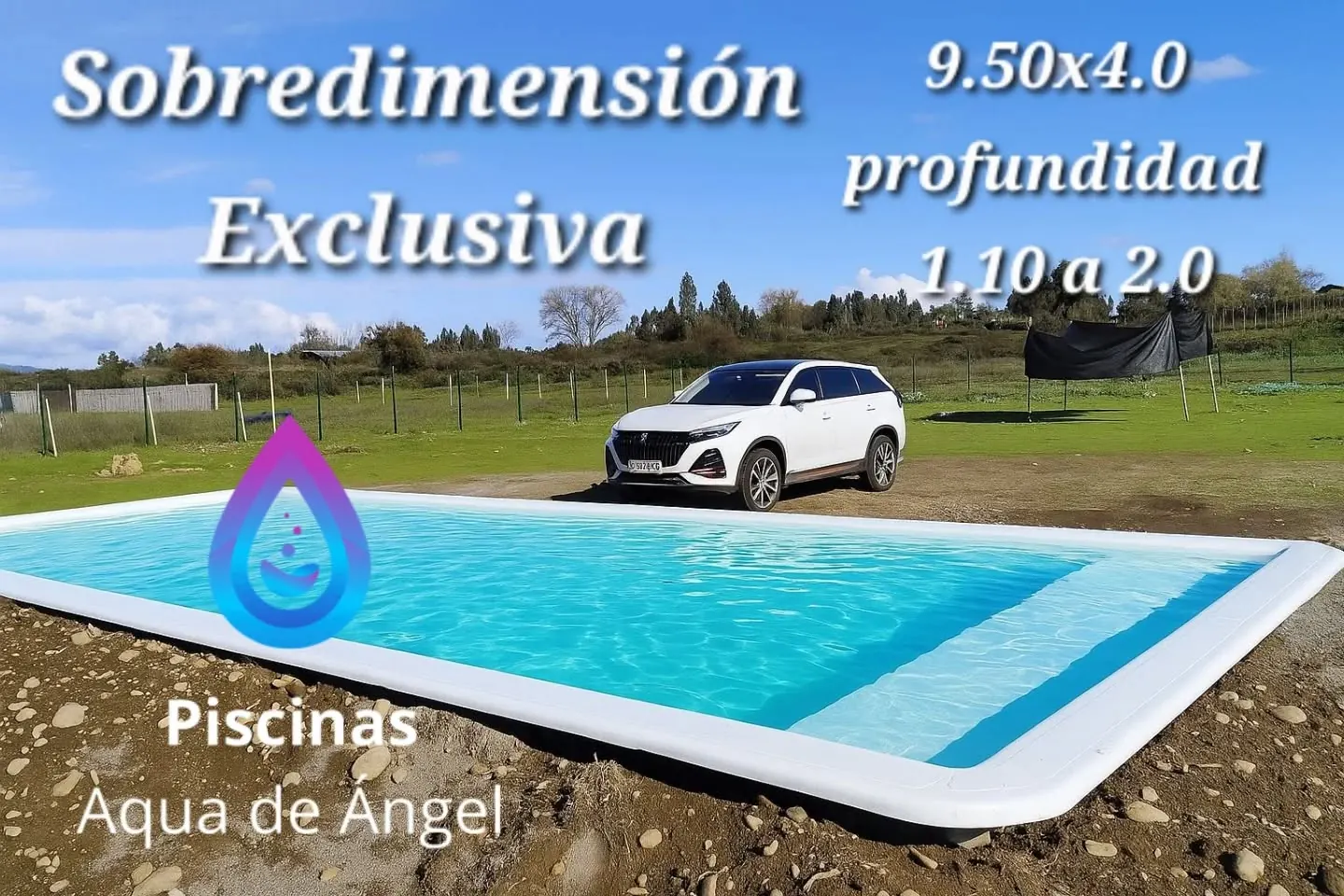 Piscina sobredimensión exclusiva 9.50 x 4.0 instalado o referenciado en Proyecto exclusivo